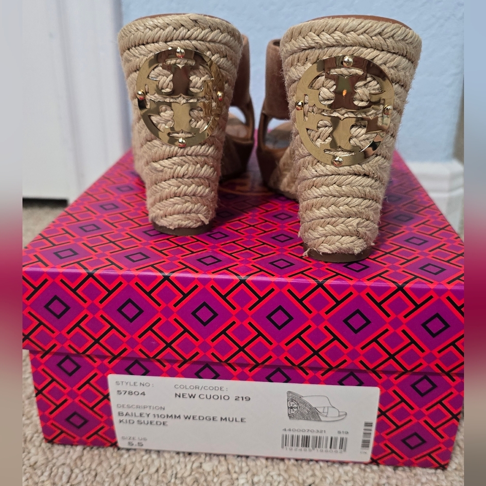 Tory Burch Bailey Wedge Mule Sandal - Picture 2 of 7